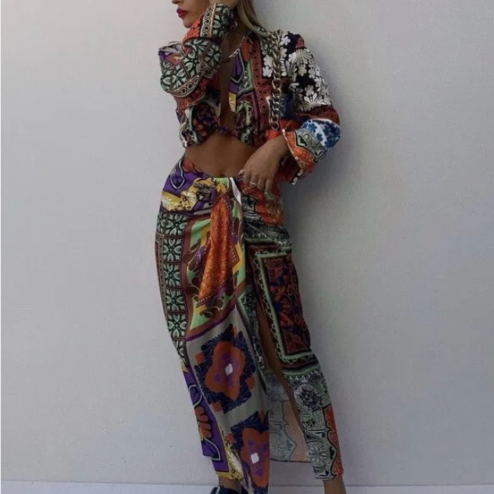 Zara Multicolor Patterned Set - image 6